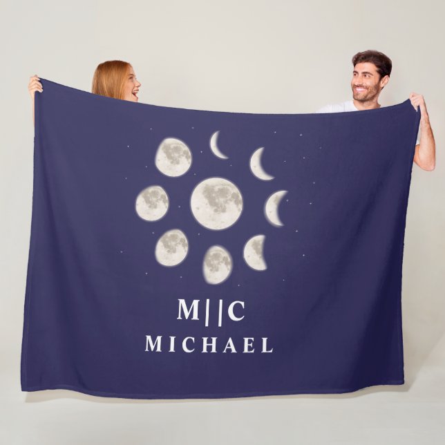 Cobertor De Velo Fases da lua moderna personalizadas (In Situ)