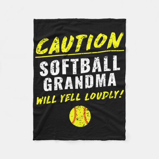 Cobertor De Velo Fastpitch Softll Grandma Funny  (Frente)