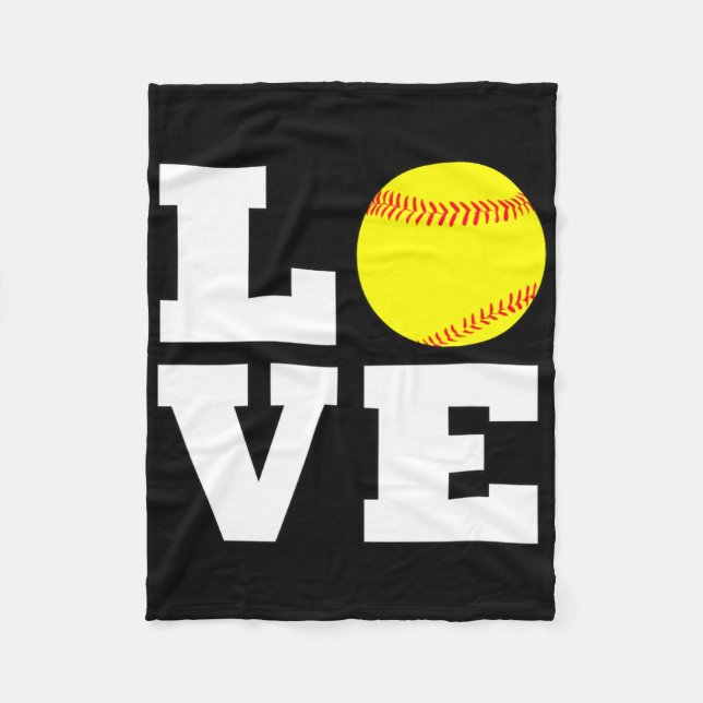 Cobertor De Velo Fastpitch Softll Love Player Or Coach  (Frente)
