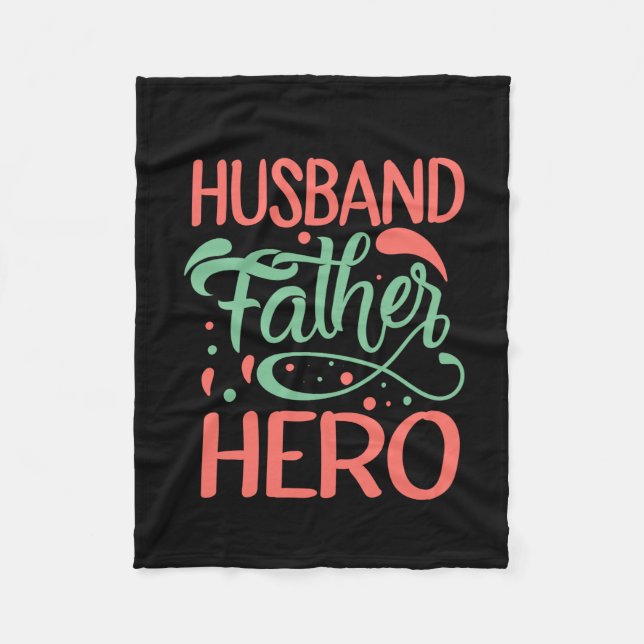 Cobertor De Velo Father's Day Husband Father Hero (Frente)