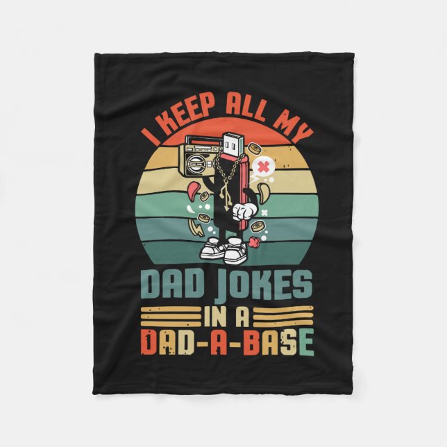 Cobertor De Velo Father's Day I Keep All My Daddy Jokes (Frente)