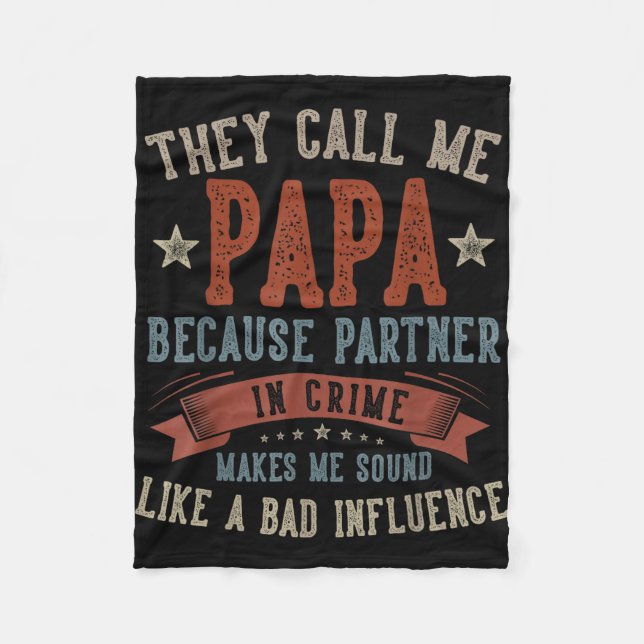Cobertor De Velo Father's day papa call papa funny papa birthday (Frente)