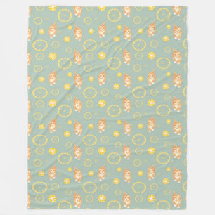 Cobertor De Velo fatia de limão e padrão de gatos