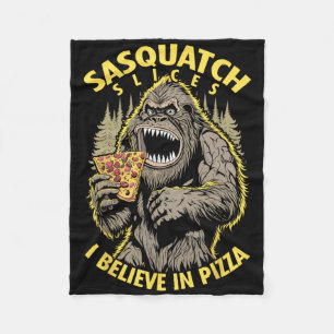 Cobertor De Velo Fatias De Sasquatch Engraçadas, Eu Acredito Na Piz