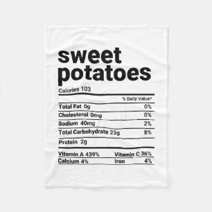 Cobertor De Velo Fatos Nutricionais de Batatas Doces Fantasia de Aç
