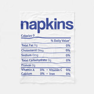 Cobertor De Velo Fatos Nutricionais de Guardanapos Engraçados Dia d