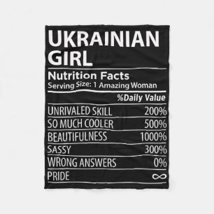Cobertor De Velo Fatos Nutricionais de Menina Ucraniana Feminino En
