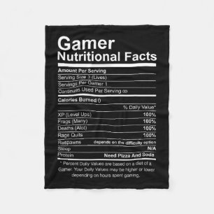 Cobertor De Velo Fatos Nutricionais Legal Jogos de Vídeo Jogador En