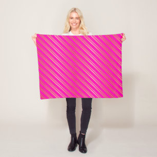 COBERTOR DE VELO FAUX DOURADO STRIPES NO PINK
