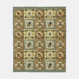 Cobertor De Velo Faux Honeybee Quilt