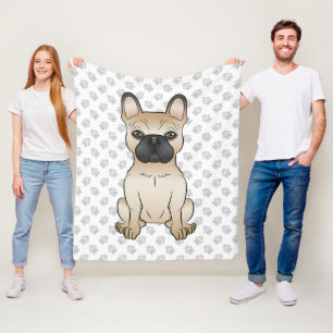 Cobertor De Velo Fawn Com Máscara Negra Cão Francês / Cachorro Fran