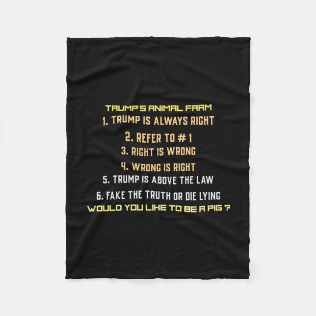 Cobertor De Velo Fazenda Animal de Trump (Frente)