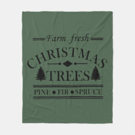 Cobertor De Velo Fazenda fresca Árvores de Natal Feliz