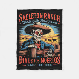 Cobertor De Velo Fazendeiro Cowboy Retro Dia Dos Mortos