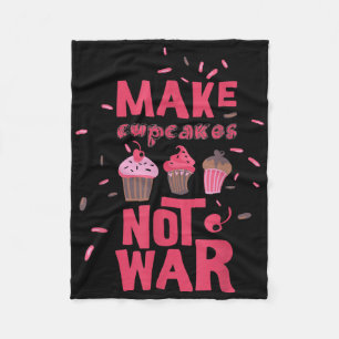 Cobertor De Velo Fazer Cupcake Não Guerra