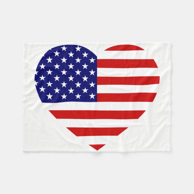 Cobertor De Velo Fbcnt do Heartflag dos EUA (Frente (Horizontal))