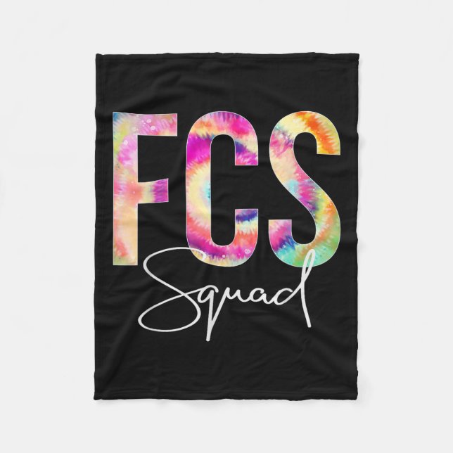 Cobertor De Velo Fcs Squad Tie Dye Back To School Women Appreciatio (Frente)