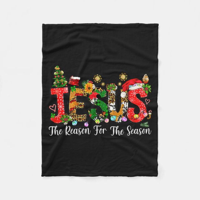 Cobertor De Velo Fé Cristã Jesus É A Razão Da Temporada (Frente)