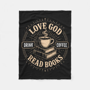 Cobertor De Velo Fé Cristã Jesus Livros Café Crente