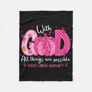 Cobertor De Velo Fé Do Cancer Da Mama Com Deus Todas As Coisas Poss