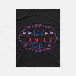 Cobertor De Velo Fé família liberdade patriótico Deus abençoe