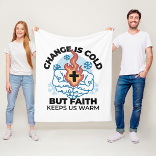 Cobertor De Velo Fé nos mantém aquecidos - Uplifando a Trabalho de