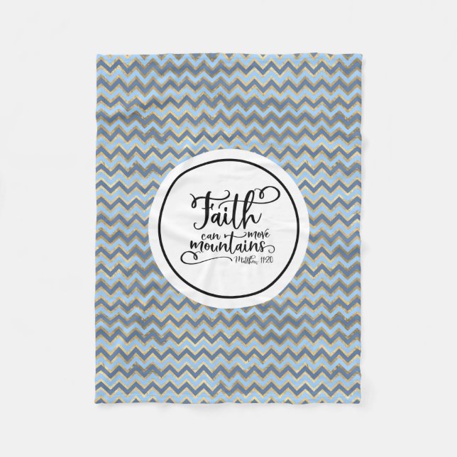 Cobertor De Velo Fé Pode Mover Montanhas (Frente)
