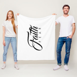 Cobertor De Velo Fé sobre o Medo Branco