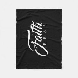 Cobertor De Velo Fé Sobre o Medo Preto