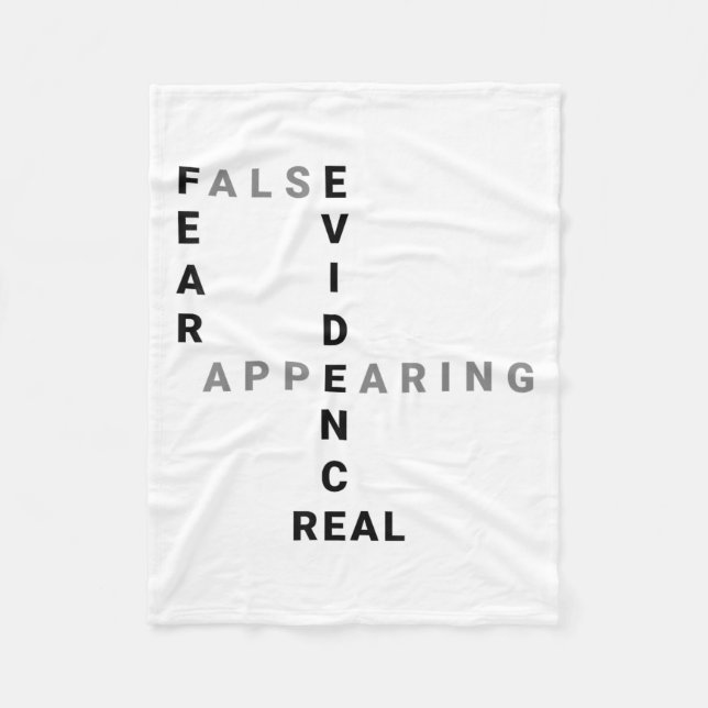Cobertor De Velo Fear False Evidence Appearing Real Motivational  (Frente)
