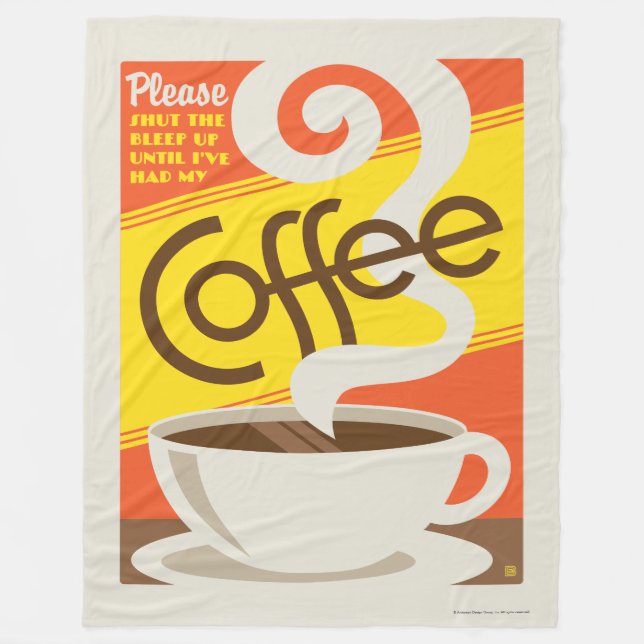 Cobertor De Velo Feche acima o café (Frente)