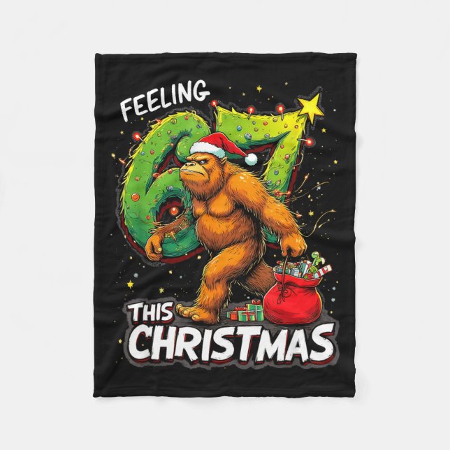 Cobertor De Velo Feeling 67 Funny Christmas Bigfoot Holiday  (Frente)
