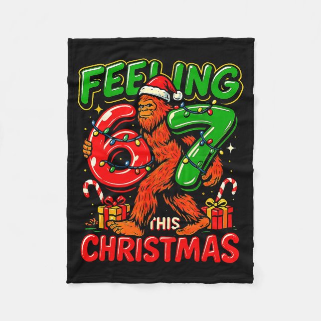 Cobertor De Velo Feeling 67 This Christmas Funny Bigfoot  (Frente)