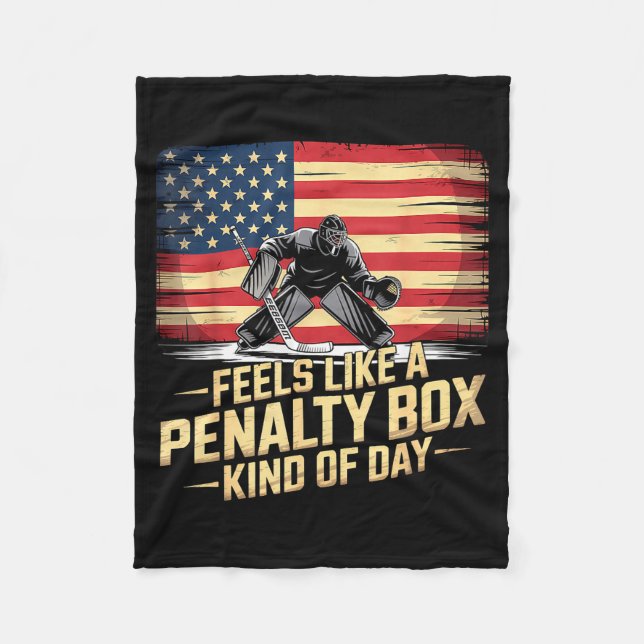 Cobertor De Velo Feels Like A Penalty Box Kind Of Day Funny Hockey  (Frente)