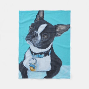Cobertor De Velo Feijões a pintura de Boston Terrier