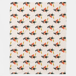 Cobertor De Velo Feiticeira Cuta Voadora do Halloween com Beige de 