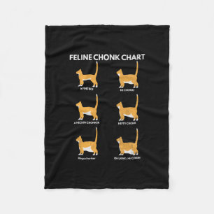 Cobertor De Velo Feline Chonk Chart Engraçado Escala de Gato Memóri