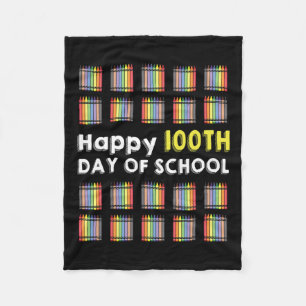 Cobertor De Velo Feliz 100º Dia De Ensino Diversão 100 Dias De