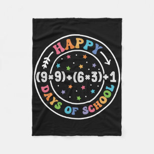 Cobertor De Velo Feliz 100 Dias De Fórmula De Matemática Escolar 10