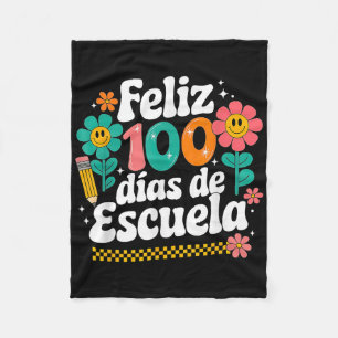 Cobertor De Velo Feliz 100 Diaz De Escuela 100º Dia da Escola Espan