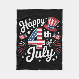Cobertor De Velo Feliz 4 de Julho Bandeira Patriótica Americana EUA