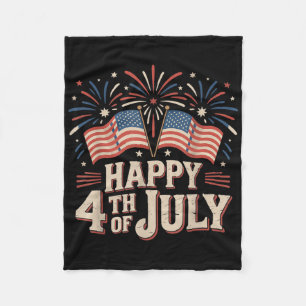 Cobertor De Velo Feliz 4 de Julho Patriótico Americano Bandeira dos