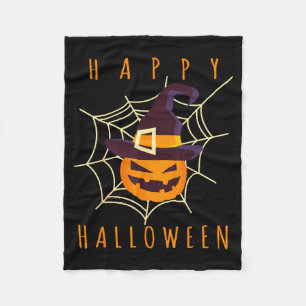 Cobertor De Velo Feliz abóbora de Halloween face jack o lantern tei