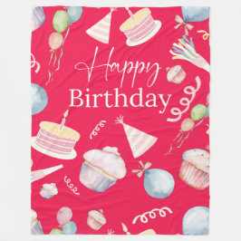 Cobertor De Velo Feliz aniversário