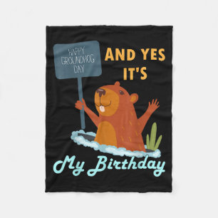 Cobertor De Velo Feliz aniversário do Dia da Marmota em 2 de fevere