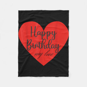 Cobertor De Velo Feliz aniversário meu amor
