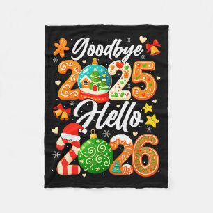 Cobertor De Velo Feliz Ano Novo Adeus 2025 Olá 2026 Natal G