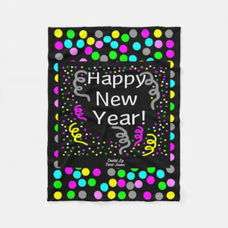 Cobertor De Velo Feliz ano novo saúda pequeno pedaço de papel