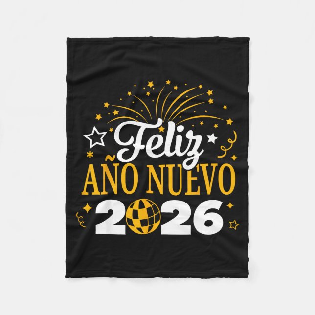 Cobertor De Velo Feliz Año Nuevo 2026 Spanish New Years Eve Party  (Frente)