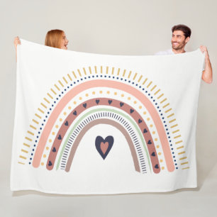 Cobertor De Velo Feliz Boho Arco-Íris Moderno Minimalista Tendência
